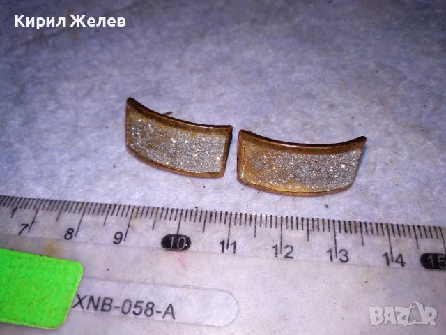 КРАСИВИ ПОЗЛАТЕНИ АРТ ДЕКО СТИЛ ОБЕЦИ от БЛАГОРОДНА НЕРЪЖДАЕМА СТОМАНА 37015