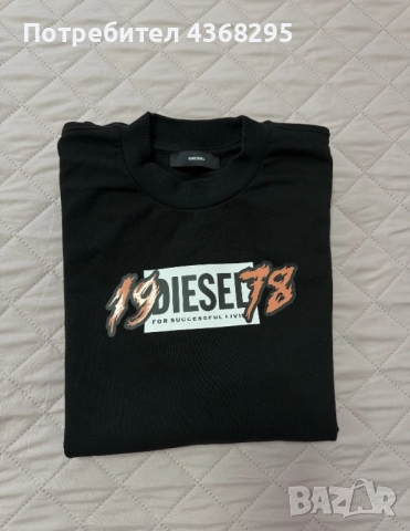 Дамски Суичър Diesel черен M размер, снимка 2 - Суичъри - 51780252