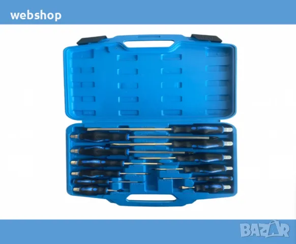 Комплект Качествени ударни отвертки 12 броя в куфарче, снимка 3 - Отвертки - 47698445