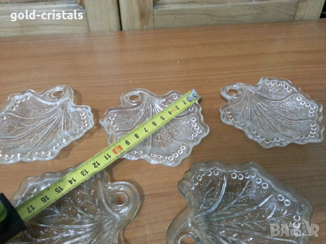 Стари стъклени чинийки за сладко, снимка 2 - Антикварни и старинни предмети - 36200705