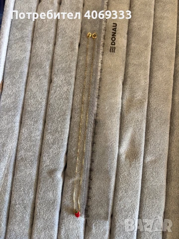 Златно колие с ягодка 1.76гр 14к 40см, снимка 2 - Колиета, медальони, синджири - 51010376