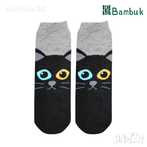 Дамски чорапи за весело настроение “Котенца и куче”