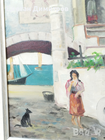 Авторска картина рисувана с маслени бои върху платно/подписана , снимка 4 - Картини - 44717671