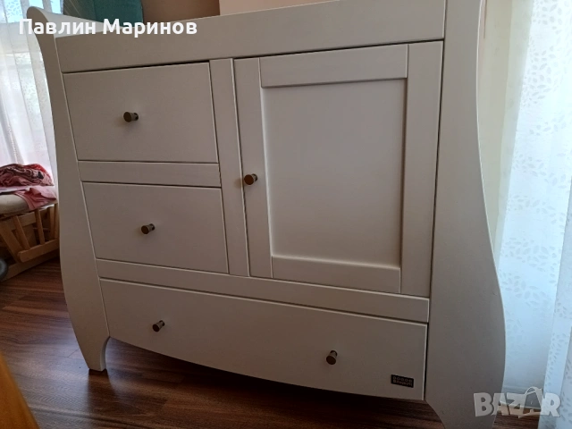 Топ Бебешки Детски Скрин Шкаф Tutti Bambini Lucas Масивно Дърво Повивалник Чекмеджета Дрехи, снимка 12 - Мебели за детската стая - 53795297