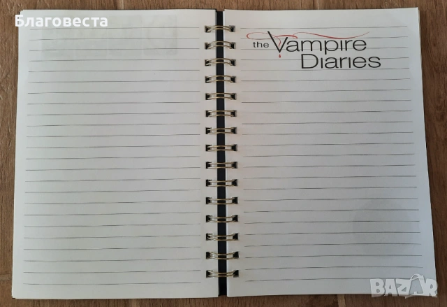 Сет: тефтер, стикери, книгоразделител и колие- Дневниците на вампира , снимка 3 - Ученически пособия, канцеларски материали - 53657964
