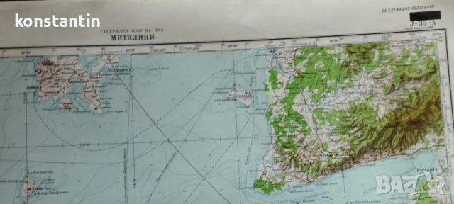 КАРТА ГЪРЦИЯ/o.МИТИЛИНИ, снимка 2 - Колекции - 28134332