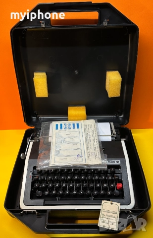 Чисто нова Пишеща Машина Хеброс 1300 Ф клавиатура Кирилица Обслужена и смазана , снимка 7 - Колекции - 52815386