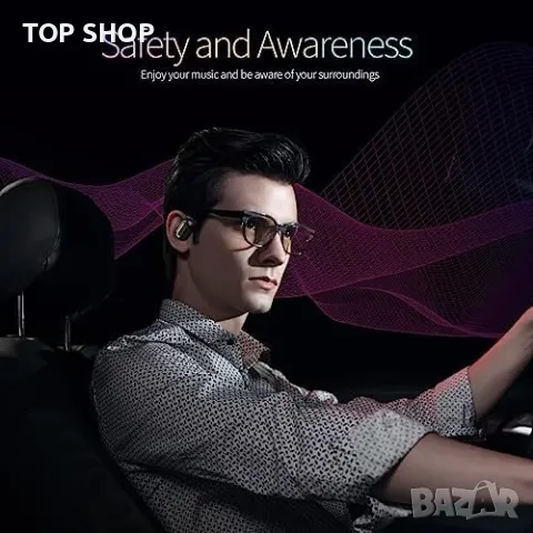 Нови Bluetooth 5.3 Отворени Безжични Слушалки, 55Ч Възпроизвеждане, IPX7 Водоустойчиви, снимка 2 - Bluetooth слушалки - 49444307