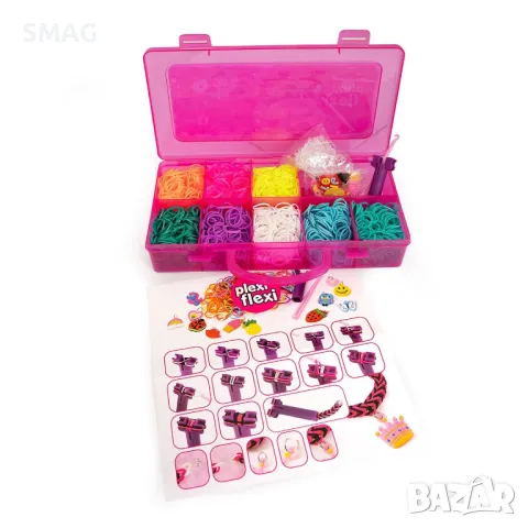 Комплект с 2400 гумени ленти (ластици) и 15 аксесоара S_1246669, снимка 2 - Образователни игри - 49222676