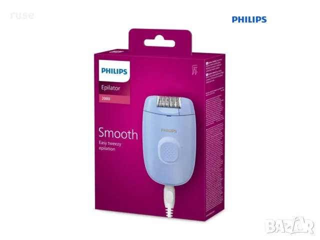 НОВ! Епилатор Philips 2000 BRE228 дамски уред за епилация с кабел компактен за начинаещи