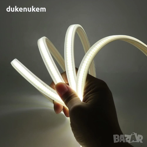 COB LED лента XUNATA 220V, 2 м, 288 LED/m, IP65, студена светлина 4000K