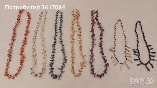 Колие от естествен седеф - цветен, снимка 6 - Колиета, медальони, синджири - 39379304