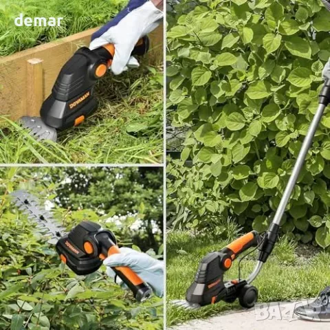 Акумулаторна ножица DOVAMAN GS03C 7,2 V за трева с телескопична дръжка и колела, снимка 6 - Градински инструменти - 55806917