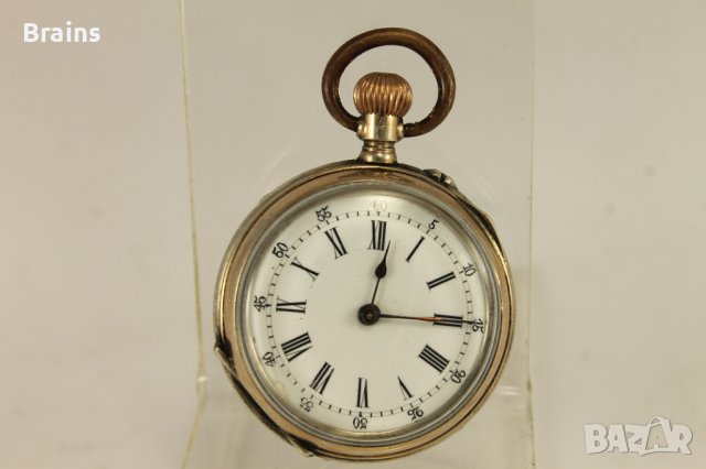 Красив Малък Сребърен Джобен Цилиндър 1914 г.