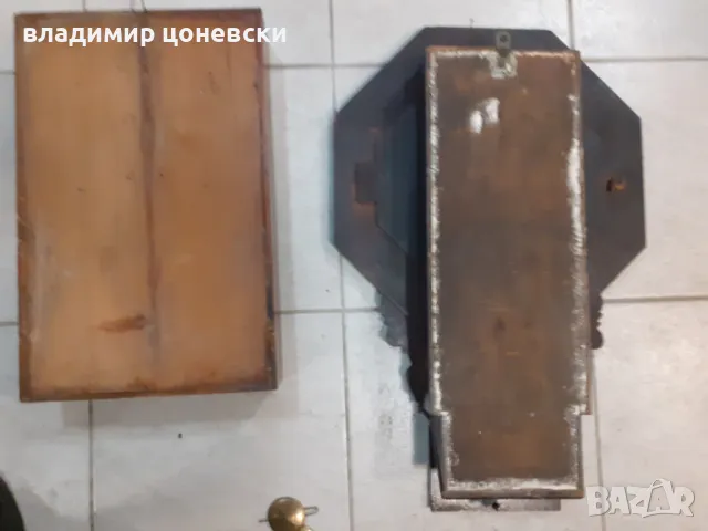 Стар рядък американски стенен часовник с гонг, снимка 6 - Колекции - 39444677