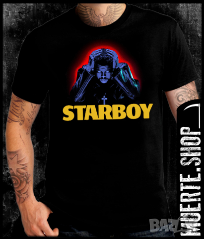 Тениска с печат WEEKND STARBOY, снимка 1 - Тениски - 36168447