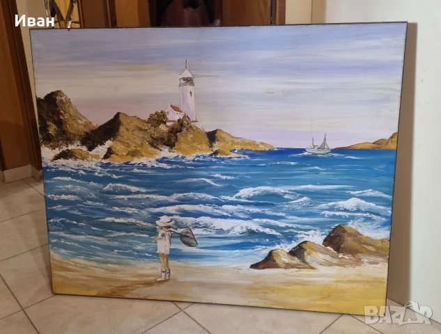 Картина голяма морски мотив масло на платно 100 на 80