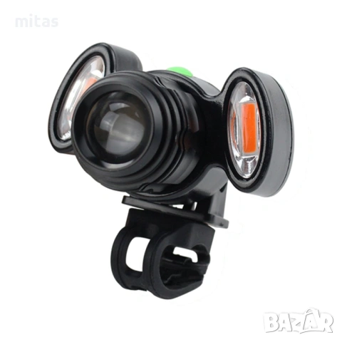 LED светлина за велосипед, Фар с три светлини, Ръчен фокус, 600Lumens, снимка 2 - Аксесоари за велосипеди - 27236841