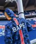 Суичър (блуза с качулка) Bape A Bathing Ape x PSG Collab Blue, снимка 7