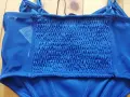 Stradivarius нов дамски топ бюстие корсет потник с банели, мрежеста материя в син цвят р-р S, снимка 5