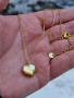Колие със сърчице от медицинска стомана с 18к златно покритие сърце, снимка 1 - Колиета, медальони, синджири - 44699877