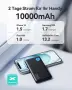 INIU Power Bank 10 000mAh Тънък високоскоростен USB‑C вход/изход тройни 3A – Черен, снимка 2