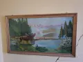 стара картина с елен, снимка 2