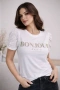 Дамски тениски Bonjour с камъчета - два цвята - 18€, снимка 1