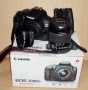 Комплект фотоапарат Canon EOS 2000D с обективи и аксесоари като нов , снимка 1