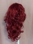55 см Къдрева перука в черно и медено червено , снимка 4