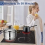 Cooksir CSC-D46001-BB – Стъклокерамичен плот за вграждане с 4 зони, 9 нива на мощност, таймер , снимка 4