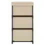 vidaXL Шкаф за съхранение с 6 чекмеджета, 55x29x55 см, кремав, стомана, снимка 4
