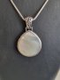 Vintage сребърна висулка със седеф , снимка 2