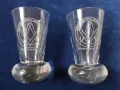 2 винтидж вносни масонски firing glass чаши, снимка 1