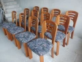 Комплект 12броя столове от масивно дърво, снимка 1