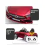 Розова акумулаторна кола Mercedes Benz CLS350 с кожена седалка 12V, снимка 4