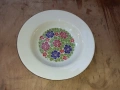 Български порцелан чиния шарена, снимка 3