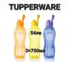 Еко бутилки 750мл , спортна капачка от Tupperware , снимка 1 - Буркани, бутилки и капачки - 39908559