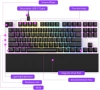 NZXT FUNCTION TENKEYLESS гейминг клавиатура, бяла, суичове Gateron Red, снимка 4