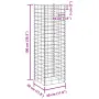 vidaXL Габиони повдигнати лехи, 3 бр, 30x30x100 см, желязо, снимка 8