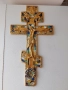 Антикварен бронзов кръст с позлата и емайл/Царска Русия/1850 год, снимка 1