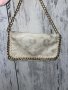Нова бяла чанта синджири със сребристи хамелеон отблясъци , снимка 1 - Чанти - 35833228