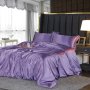 Спален Комплект от Сатен от 4 Части Purple Night, снимка 1 - Спално бельо - 41584279