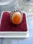 Сребърен пръстен с карнеол, снимка 5