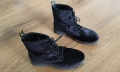 Уникални кадифени кубинки боти, черни, готик, размер 37, като нови, снимка 3