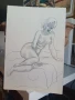 Стоян Венев, акварел и туш, оригинал, снимка 1