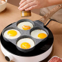 Тиган за 4 броя яйца на очи или палачинки с незалепващо покритие, четири отделения, снимка 1 - Съдове за готвене - 44700854
