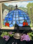 Приказна витражна лампа Tiffany.С маркировка. Отлично състояние. Работеща., снимка 1