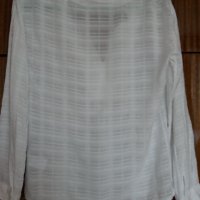 Бяла блуза с дълъг ръкав, снимка 5 - Ризи - 42674797