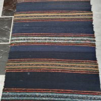 Домашно тъкана памучна черга с размери 80 см х 3,20 м, снимка 2 - Антикварни и старинни предмети - 42198194